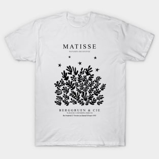 Henri Matisse Leaves Papiers Decoupes Exhibition Wall Art Prints T-Shirt